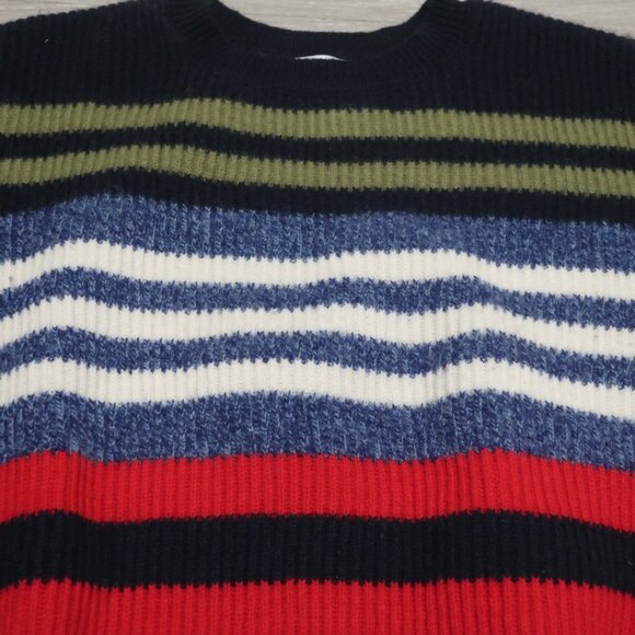 Colorful Thick Knit Stripe Sweater S EUC - Picture 2 of 5